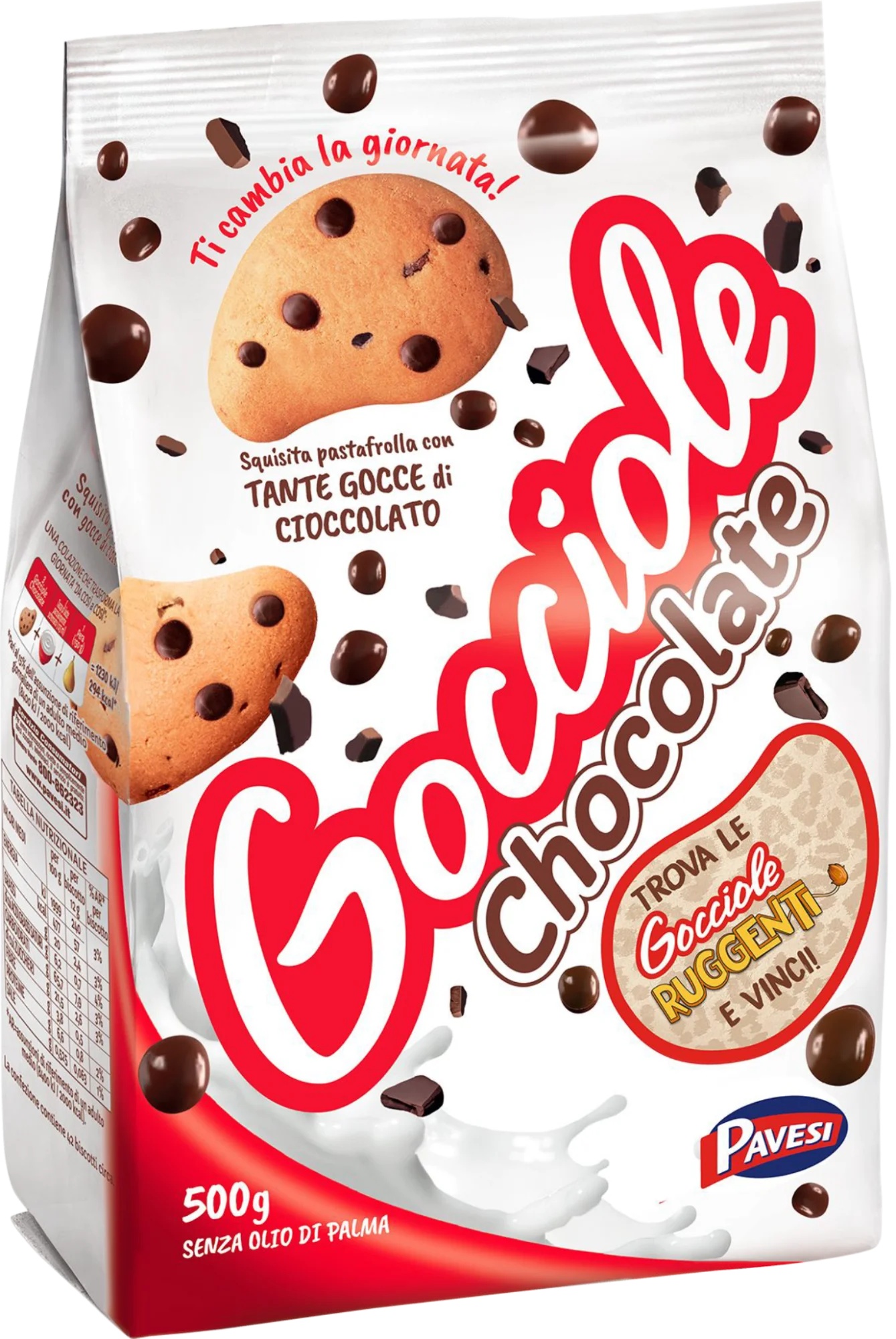 fronte del pacchetto gocciole