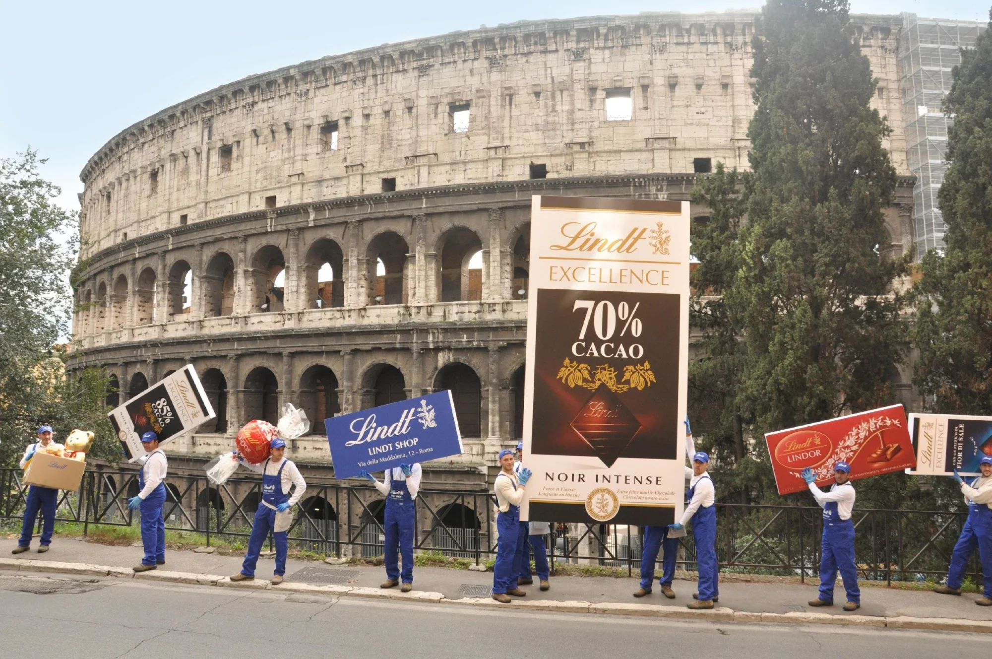 sfilata cioccolato lindt colosseo