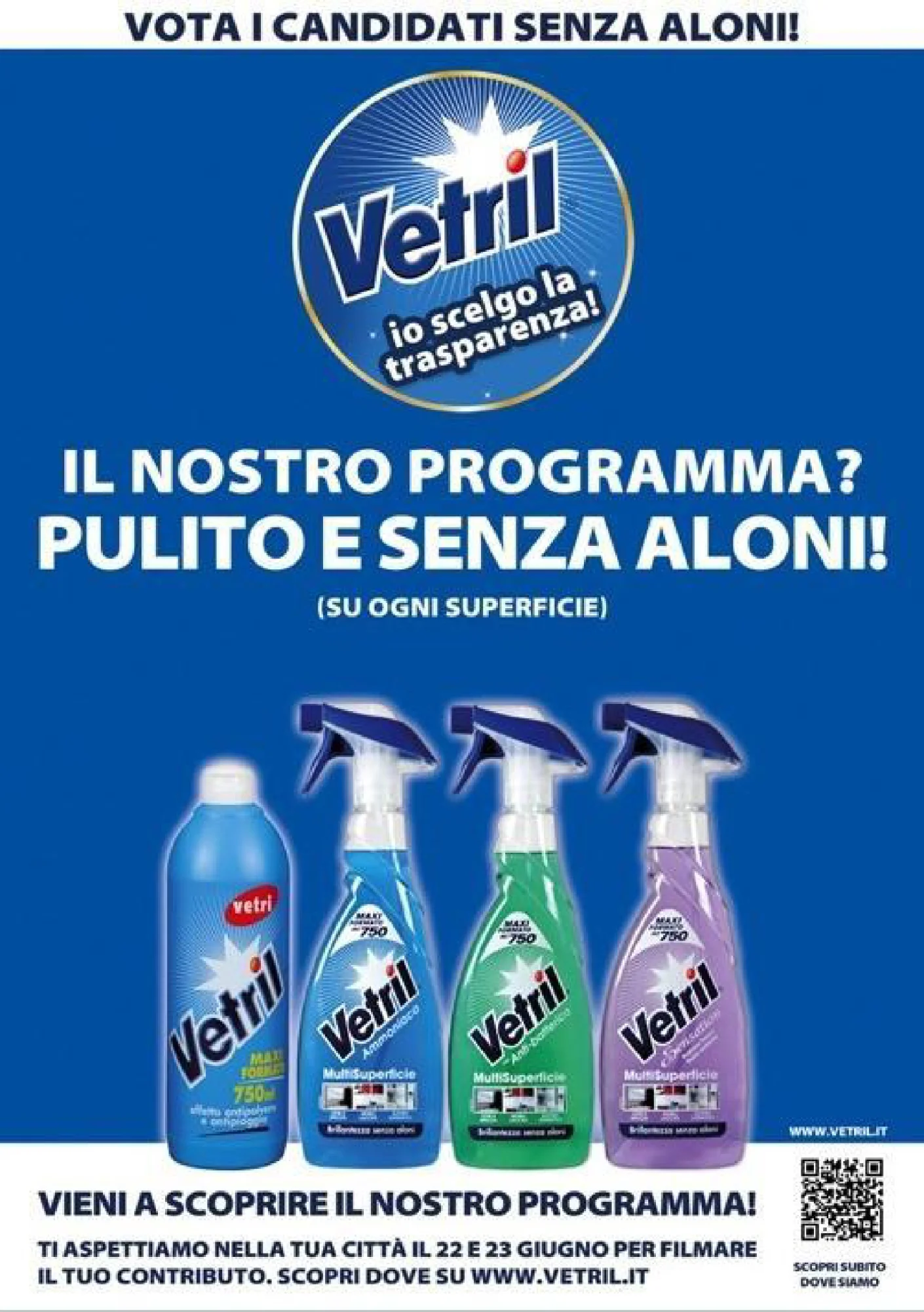 vetril - programma pulito e senza aloni