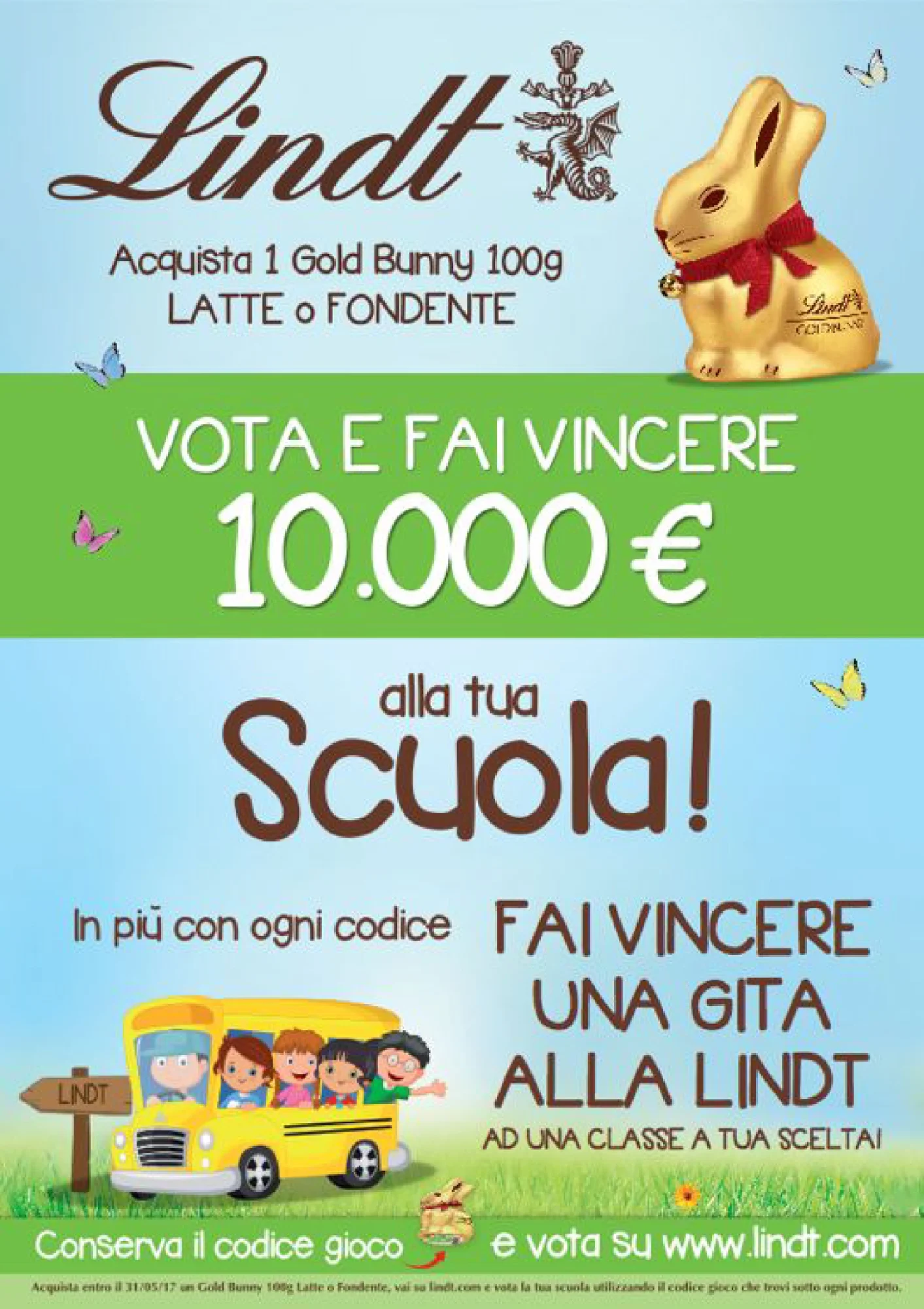 promo lindt vincita gita con la scuola